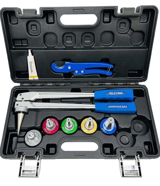 IBOSAD MANUAL PEX Pipe Expander KIT 5PCS Expansion Heads suit for