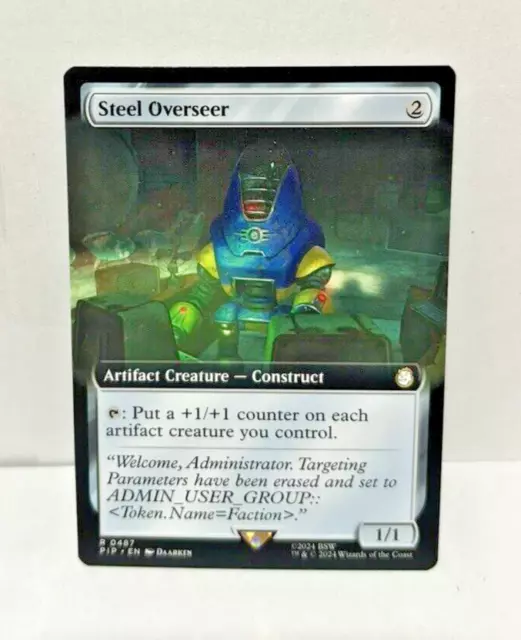 MTG - STEEL OVERSEER - BORDERLESS - Sorvegliante d'Acciaio Fallout 487 NM MAGIC