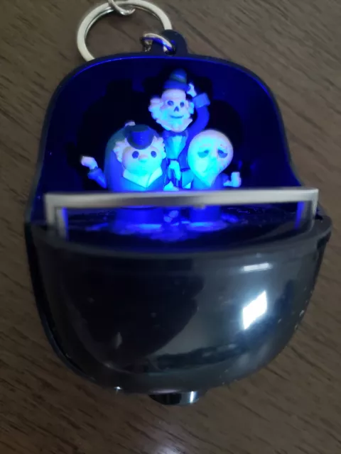 Disney Parks Haunted Mansion Doombuggy Light Up Keychain Hitchhiking Ghosts NEW