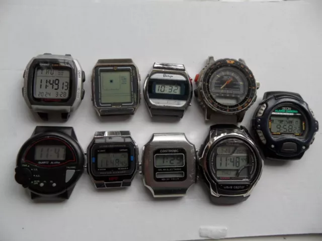 Job lot Casio Zeon Timex etc used, spares or repair watches Job lot