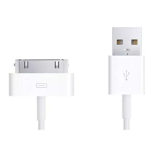 Apple OEM 30 Pin to USB Sync Data Charging Charger Cable for iPad, iPhone, iPod