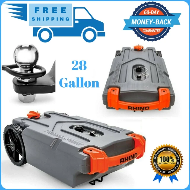 28 GALLON PORTABLE RV Waste Tank Kit Black Water Holding Tote Sewer