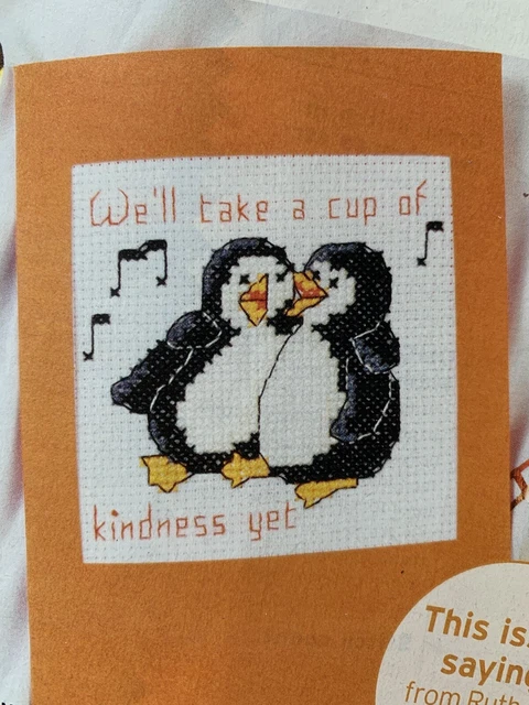 Stitcher’s Sayings We’ll Take A Cup Of Kindness Yet Cross stitch Card chart