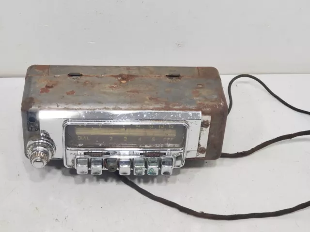 Vintage Antique Mopar Model 81 Am Radio Push Button Dodge Plymouth Chrysler - As