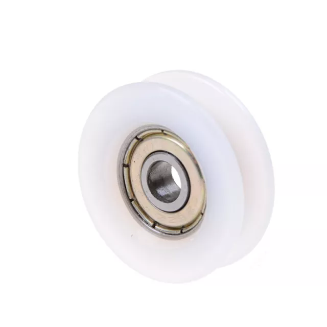 New 6*30*10mm U Groove Metal Shield Nylon Pulley Wheels Roller Ball Bearings