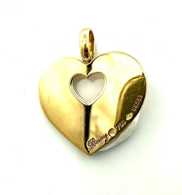 Pendentif En Or 18 Carats Cœur à Détacher - Or Blanc, 1,43 G - Occasion Excellent état