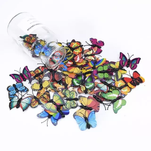 20 Pièces 3D Plastique Papillon Décorative Fleurs Wreaths Cadeaux Boite Frigo