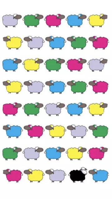 "Sheepish" 100% Cotton Tea Towel -Fun & Colourful Sheep - Cute Linen Gifts