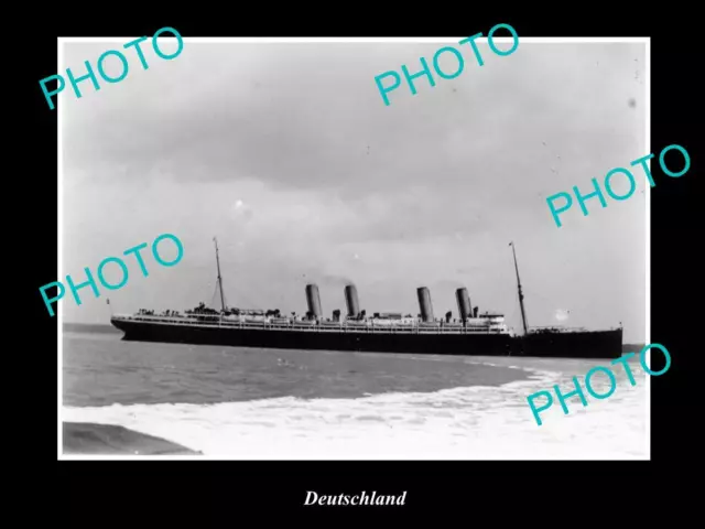 LARGE OLD HISTORIC MERCHANT SHIP PHOTO OF THE STEAMSHIP SS DEUTSCHLAND c1920s