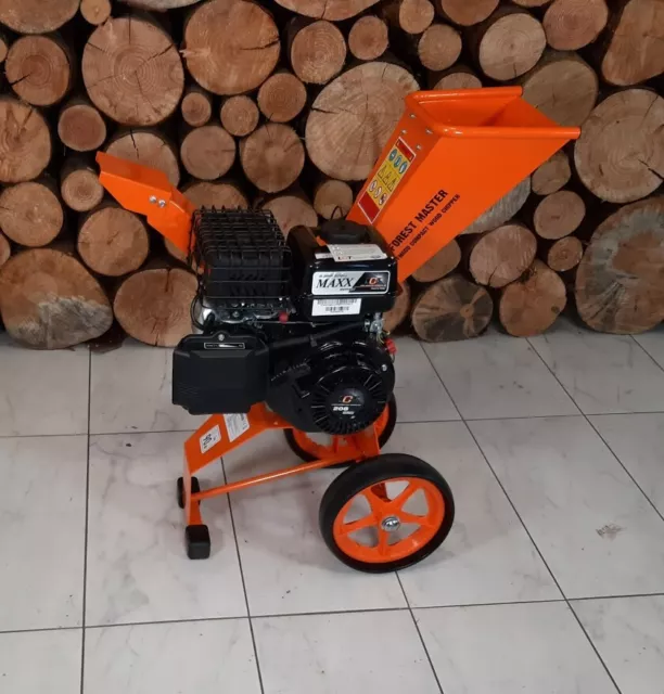 Garden Petrol 6hp 3600 rpm Wood Chipper Shredder, Powerful Small Compact