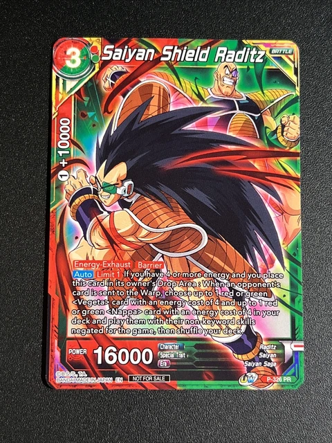 Raditz Pokemon Card DRAGON BALL CARD game super saiyan shield raditz P-326 Pr Unisonwarrior ...