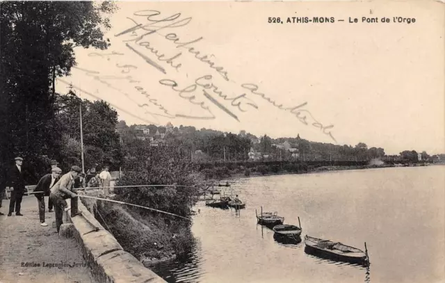 Cpa 91 Athis Mons Le Pont De L'orge