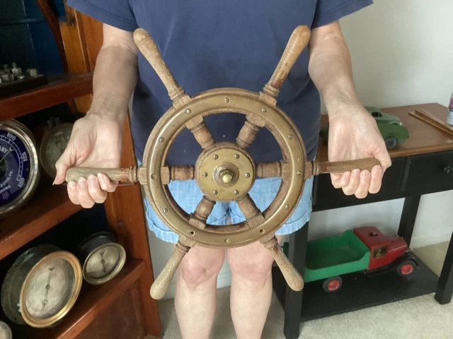 Authentic 19” Antique Boat Wheel