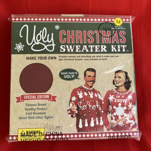 Ugly Christmas Sweater Kit Special Edition Ugly Kits Medium Red Holiday Party