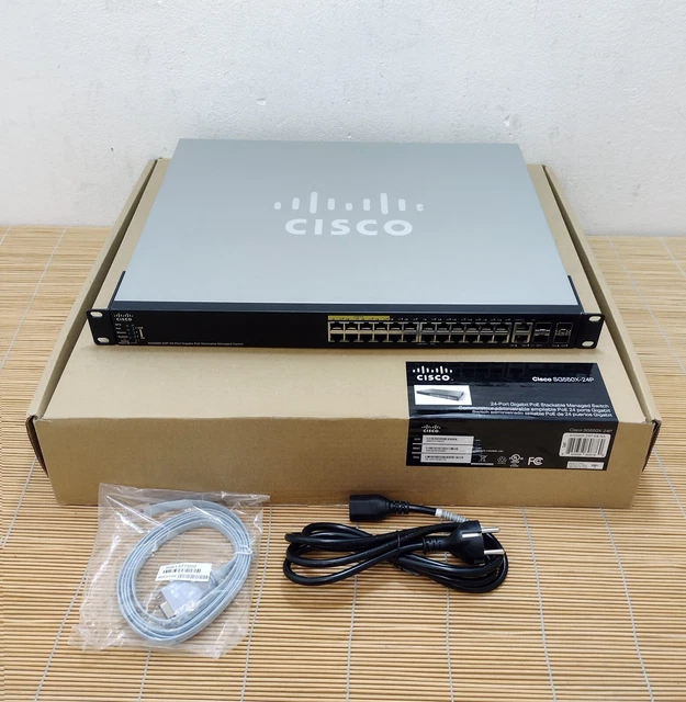 CISCO SG550X-24P-K9 24-PORT Gigabit PoE+ Stackable Managed Switch in ...