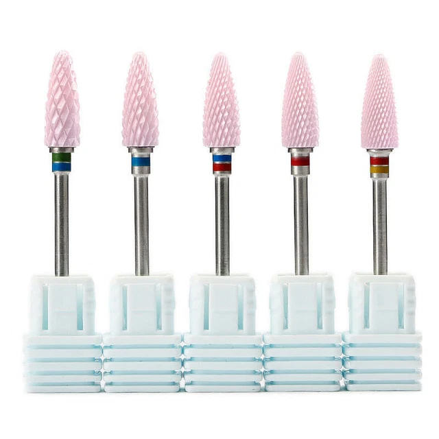 5 Pcs Nail Art Grinding Drill Bits Bullet Bit Electric Manicure Mill Tool Set