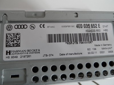 Boitier Multimedia Audi A6 S6 Rs6 4F Mmi 3G Navigation Gps Sd1 Sd2 4E0035652E