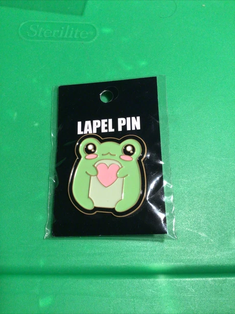 Frog Heart Enamel Lapel Pin Brooch