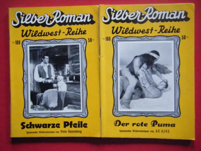 Raritäten: 2 x alte " Silber- Wildwest - Roman " sehr guter Zustand