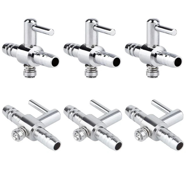 6 PCS 1-Way Aquarium Air Flow Control Lever Straight Valve Distributor Splitter