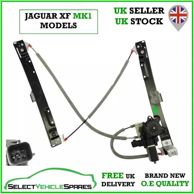 New Jaguar Xf X250 Passenger Side Left Front Window Regulator & Motor 2008-2015