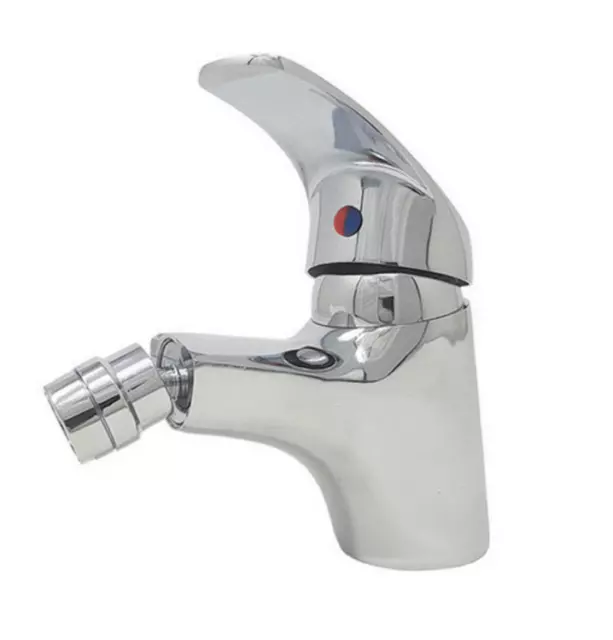 Miscelatore Bidet Rubinetto Lavabo Cromato Con Flessibili Per Il Montaggio