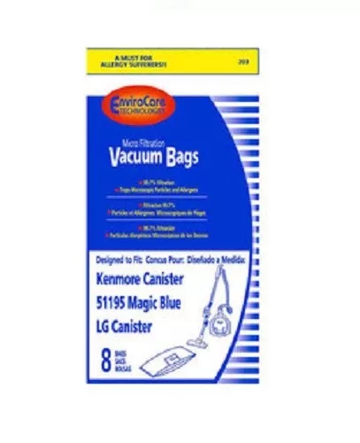 Kenmore Magic Blue Canister Vacuum Bags (8pk) 51195