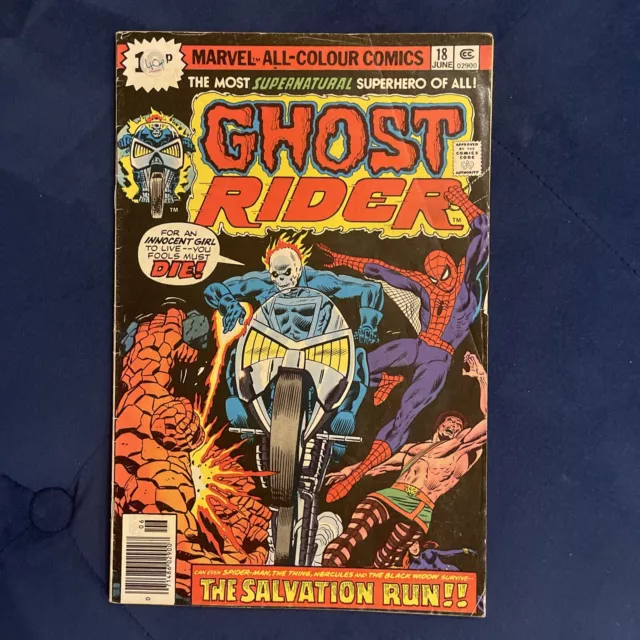 Ghost Rider 18 From 1976 Marvel Horror Comic Vol 1 Spiderman Cameo