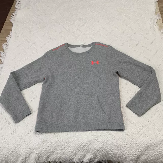 Under Armour Sweatshirt Crewneck Womens Gray Small All Season Gear Ladies-Read