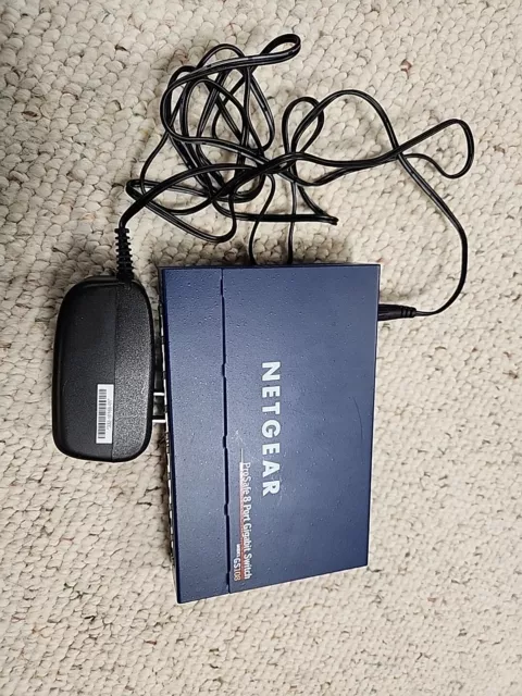 Netgear  GS108 V3  ProSafe 8-Port Gigabit Ethernet Switch W/ AC power cord