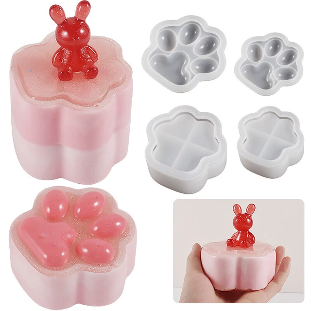 Cats Paw Container Silicone Molds Epoxy Resin Mold DIY Jewelry Storage Box Decor