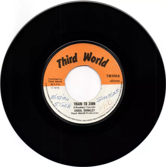 Errol Dunkley - This Train/TW All Stars/Zion Train Version. BIG ROOTS TRACKS -7"