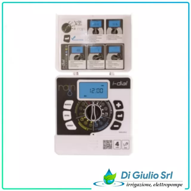 Programmatore Rain I-Dial Centralina Indoor 24 Vac Orto Giardino 12 Stazioni