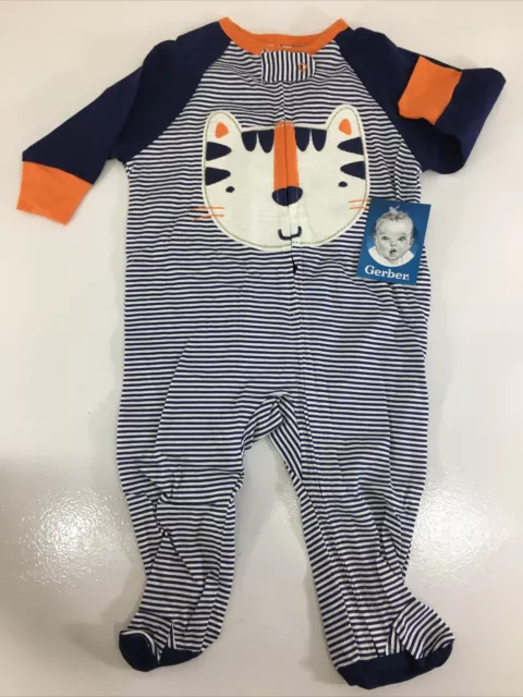 Gerbers Baby Boys Pack Of 4 Footed One Piece PJ Size 3-6Month Multi NWT 3