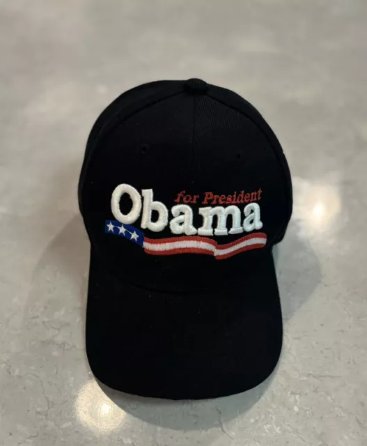 OBAMA For President Hat Baseball Political Memorbilia Black