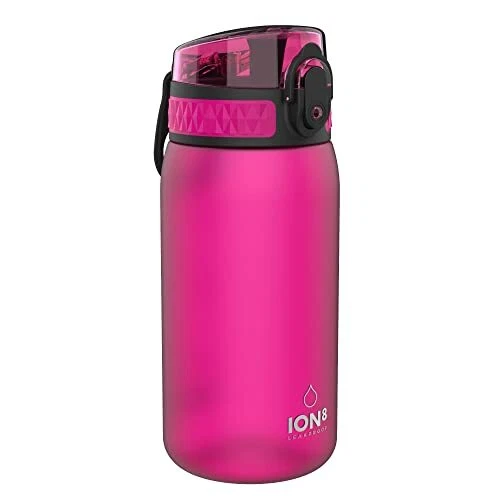 Gourde Enfant ION8 350ml - Anti-Fuite, Sans BPA, Lavable Lave-Vaisselle - Motif Pandas Roux
