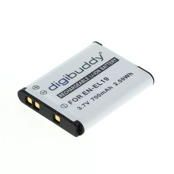 Digibuddy Batterie Accu pour Nikon EN-EL19 / sony NP-BJ1