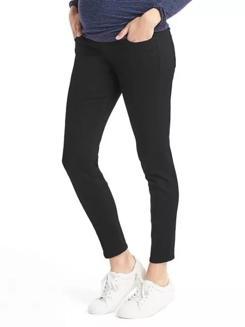 NWT Gap Maternity True Skinny Full Panel True Black Jeans 27 Reg / 4 reg