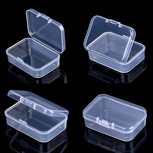 Mini Boxes Rectangle Clear Plastic Jewelry Storage Case Container Packaging Box