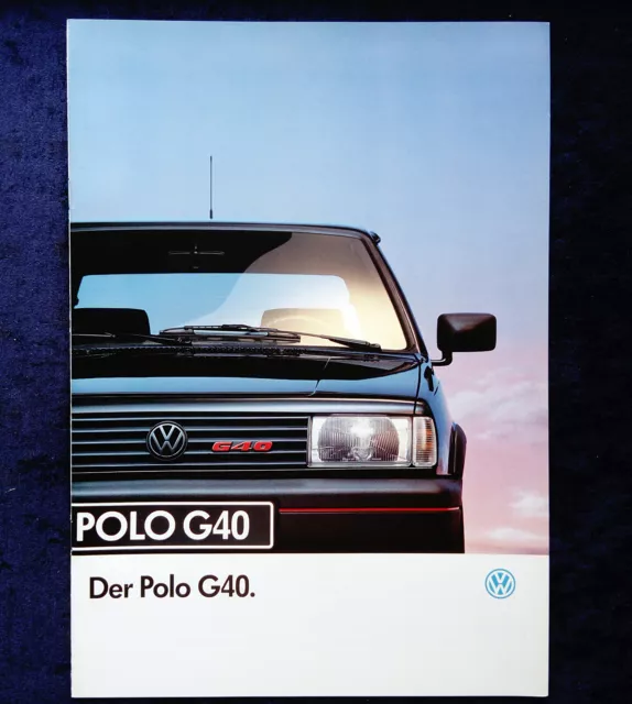 VW Polo 86C 2F Coupe G40 G 40 Prospekt 8.1991