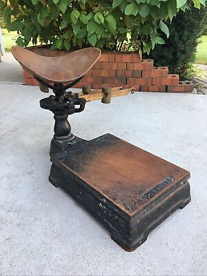 Antique Fairbanks Cast Iron Counter Scale Vintage Hardware General Store Brass