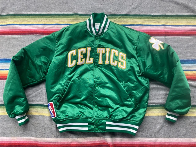 Vtg Starter Boston Celtics Satin Snap Nylon Jacket 80s Spell out Embroidered L Vtg Starter Boston Celtics Satin Snap Nylon Jacket 80s Spell out Embroidered L