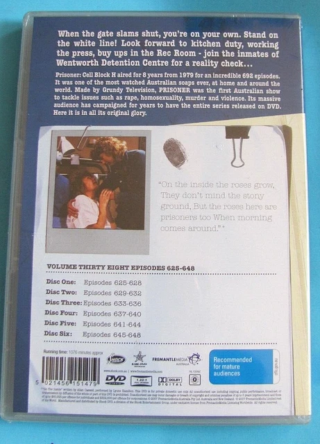 PRISONER Cell Block H Volume 38 DVD Episodes 625-648 NEW SEALED All Region 2