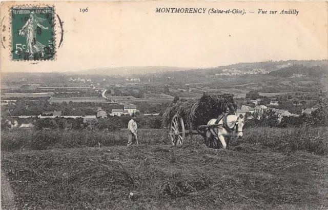 CPA 95 MONTMORENCY VIEW ON ANDILLY (Hay Scene