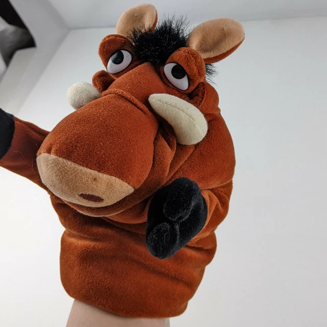 WALT DISNEY STORE lion king pumbaa warthog hand puppet plush 10" 11.99