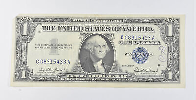 Crisp AU/Unc 1957 Silver Certificate Blue Seal $1 Note *950