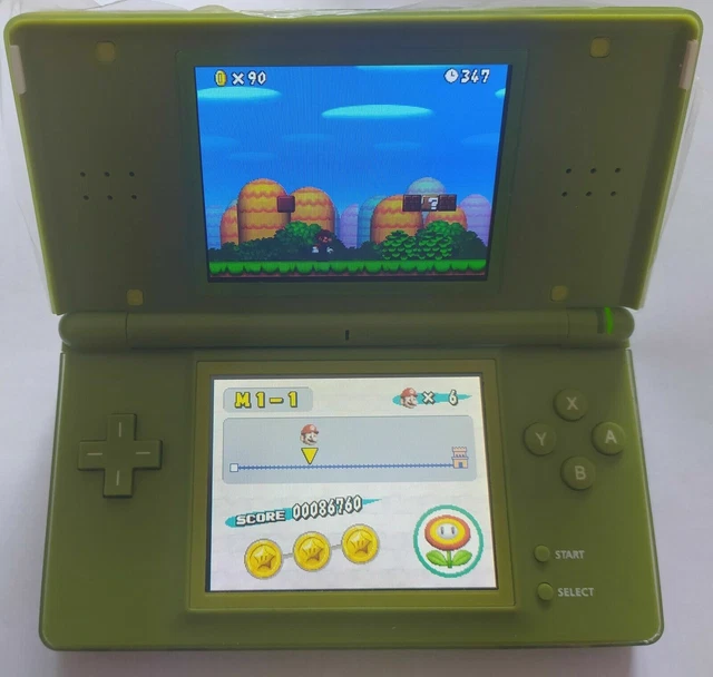 CONSOLE DS LITE OFFICIELLE coque neuve vert pomme + cable usb / new shell