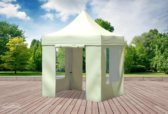 Goodyear Faltzelt 3x3 M Beige – Wasserdicht, Für Garten, Terrasse & Strand, Inkl. Tragetasche & 4 Windjacken
