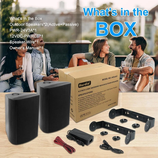 HERDIO6.5&BEST INDOOR OUTDOOR speaker wired waterproof Bluetooth Wall