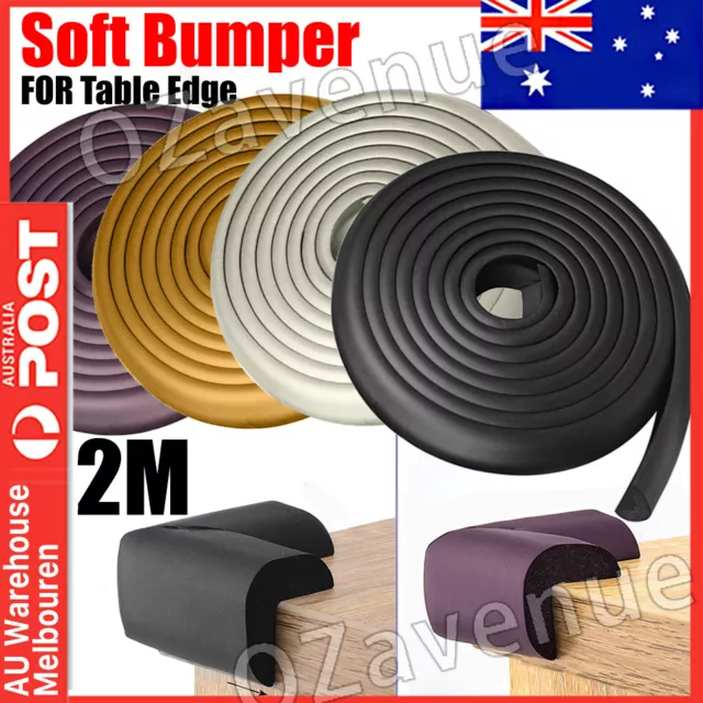Bumper Strip Table Edge Corner Protector Kids Safety Foam Rubber Safety 2M